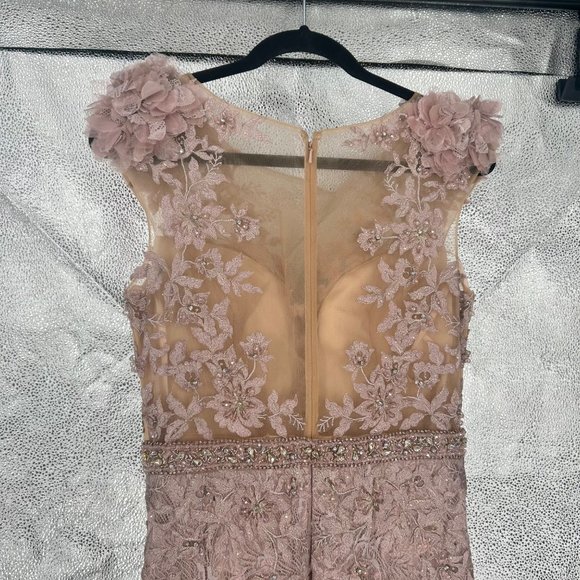 Mac Duggal Embroidered Illusion Appliqued Bodice Trumpet Gown 79368, Beaded - Picture 9 of 15